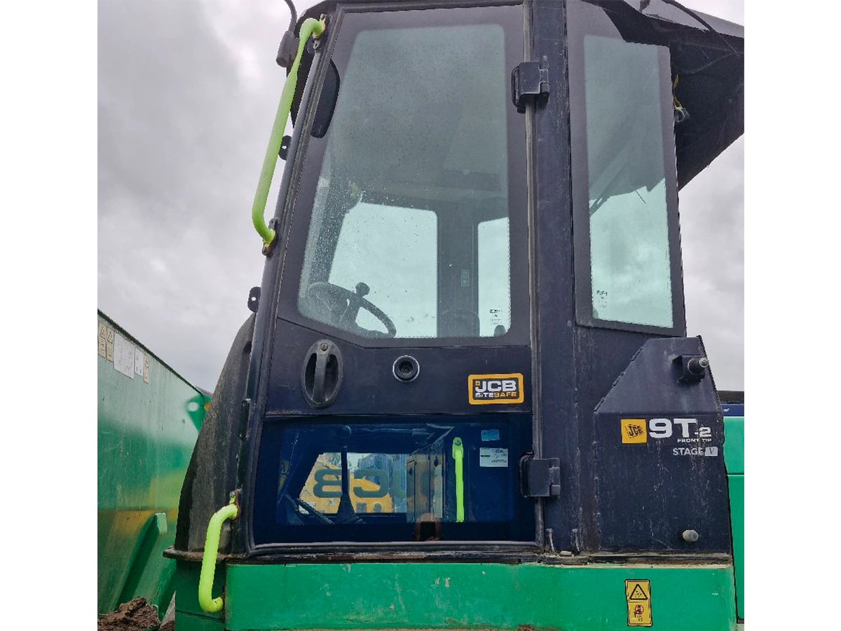 JCB plant machine cab glass replaced on-site
