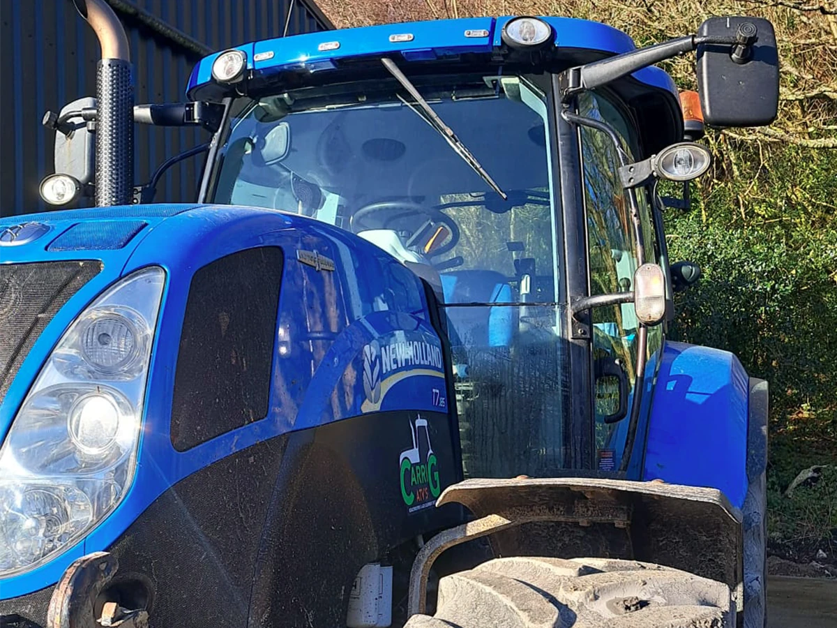 New Holland tractor cab glass replacement